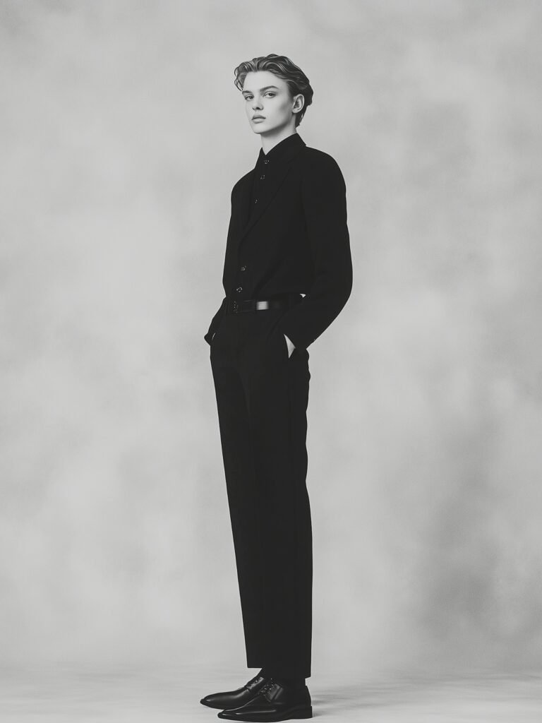 What color pants with black shirt ?