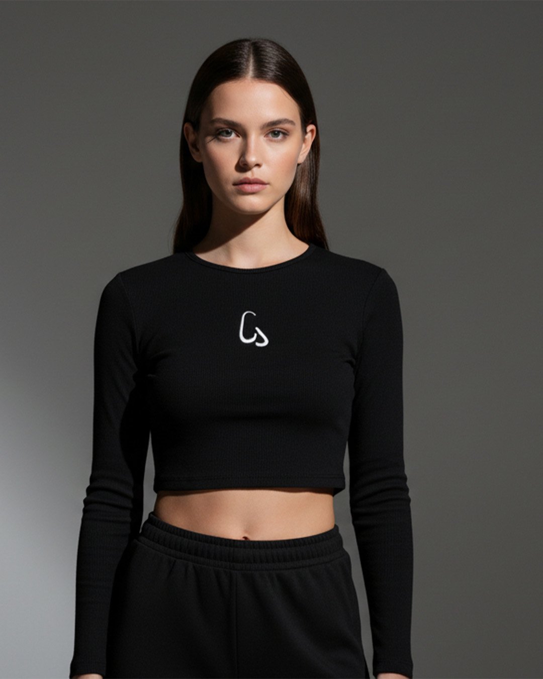Akdoo black graphic print top